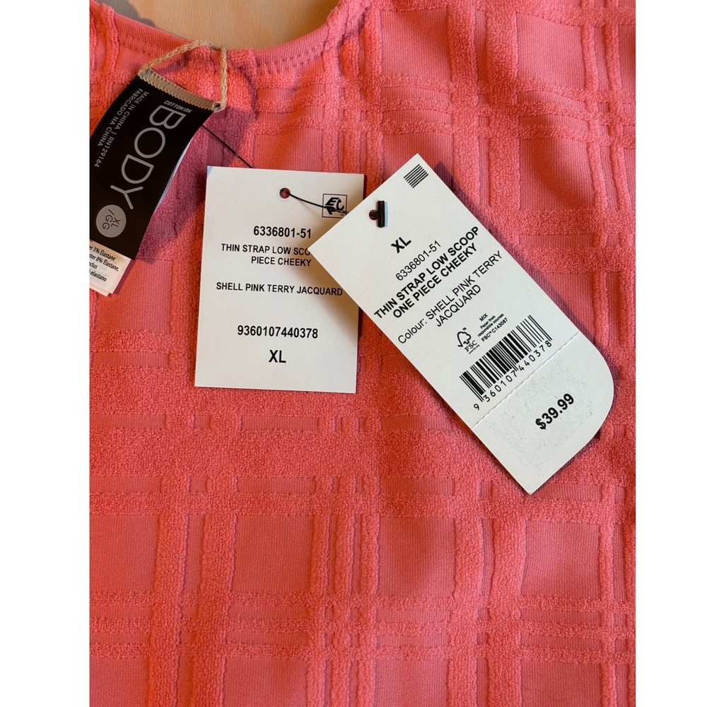 CLEARANCE! Cotton On XL Thin Strap Low Scoop One Piece Women Shell Pink - Picture 6 of 6